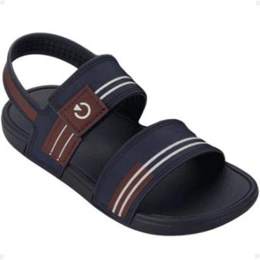 Imagem de Papete Sandália Infantil Cartago Dakar Masculina Versátil Confortável Tiras Autocolantes-Masculino