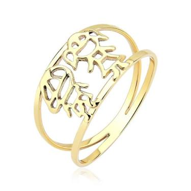 Imagem de Anel filhos casal ouro maciço amarelo 18k  ab74c - MAEHLER, 28, Dourad