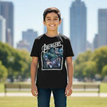 Imagem de Camiseta Infantil Estampa Vingadores Manga Curta Marvel - Cativa, 12, 