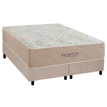 Imagem de Conjunto Box Queen: Colchão Molas Inovaflex Ensacadas Supreme+base Crc Corano Clean (158x198)