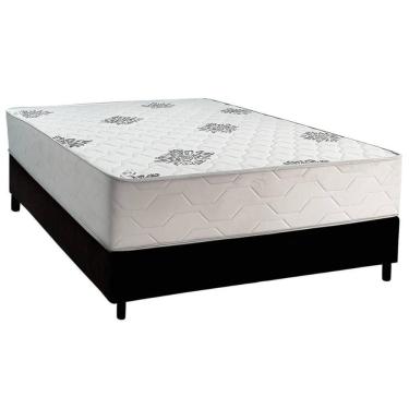Imagem de Cama Box Casal: Colchão Ortopédico Inovaflex Comfort Premium+base Crc Corano Black (138x188)