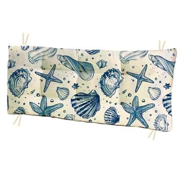 Imagem de Almofada Futon 110 cm x 35 cm para cadeira e banco estampada - Varias Estampas - Futon grande Moderna(Fundo do Mar)