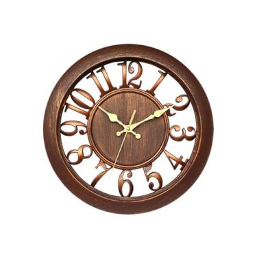 Imagem de Relógio de parede retrô criativo relógio de parede silencioso para pendurar na parede casa quarto relógio sala de estar relógio simples relógio de parede para quarto