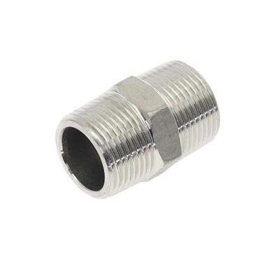 Imagem de Conexões SS304 Adaptador de conector rosqueado de aço inoxidável 1/20.3 cm 1/5.1 cm 3/20.3 cm 1/10.2 cm macho conexão de tubo hexagonal junta hexagonal WWECCQIJ (DN25 a DN8)