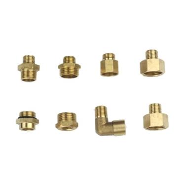 Imagem de Hardware Tool M14 M18 rosca fêmea métrica macho latão cotovelo bocal adaptador conector acoplador para junta de tubo pulverizador (M M14x1,5-M 1I2)