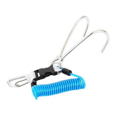 Imagem de Estink MANTENHA O Mergulho Acessórios de Segurança para Mergulho Em Aço Inoxidável Gancho de Recife Duplo Gancho de Liberação Rápida para Atividades Subaquáticas Laranja (BLUE)