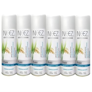 Imagem de Kit 6X Shampoo A Seco Para Cabelos Normais Neez Profissional Maciez Limpeza Revitalizante 250ml