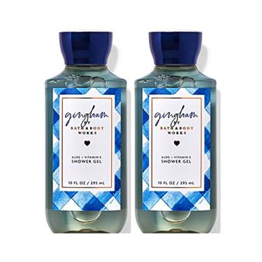 Imagem de Bath and Body Works Conjunto de gel de banho de guingão para mulheres 293 ml, pacote com 2 (gingão)