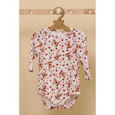 Imagem de Body Bebê / Infantil Luxo Menina Corações Lessa Kids B9222-Feminino