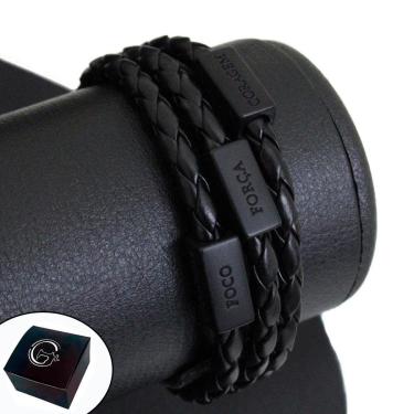 Imagem de Pulseira Masculina FOCO FORÇA CORAGEM - NE-Unissex