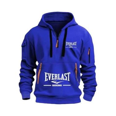 Imagem de Moletom Masculino Casual Com Capuz, Múltiplos Bolsos, Manga Longa, Que