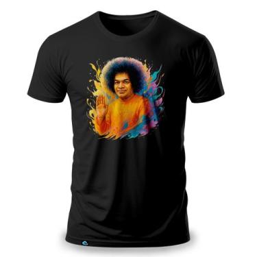 Imagem de Camiseta Masculina com Estampa Sathya Sai Baba 100 Algodão Fio 30.1 Lí