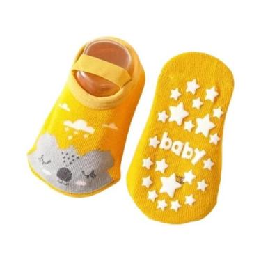 Imagem de Meias Antiderrapantes Unissex Para Bebês 3 Pares Meias Para Recém-nasc