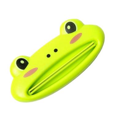 Imagem de Generic Espremedor de Pasta de Dente Dispensador de Plástico ABS Bonito de Desenho Animado para Banheiro Doméstico, Acessório de Pasta de Dente Sem Esforço para Hábitos de Escovação Consistentes, Belo Presente para Adolescentes e Adultos (Sapo)