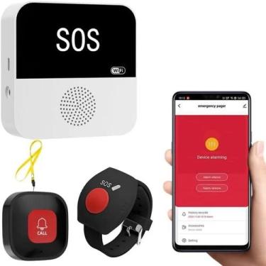 Imagem de Botão De Alerta De Emergência SOS Inteligente WiFi Para Idosos, Pacien