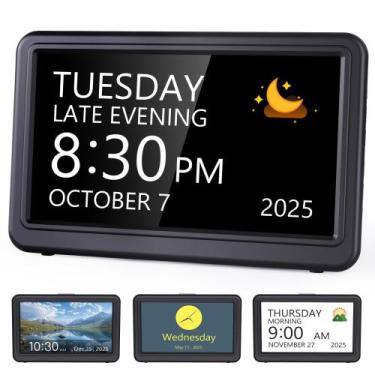Imagem de Reloj Calendario Digital Raynic 7" 20 Alarmas 12/24H Negro