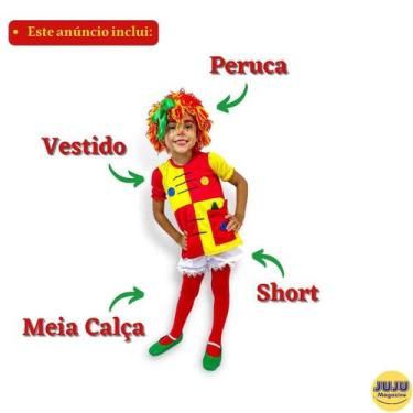 Imagem de Fantasia Emília Boneca Infantil Luxo Escolha a Melhor Opção ESCOLHA A 