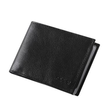 Imagem de Carteira Masculina Couro Legítimo Rg Cartão M.Art 41, Preto, Couro