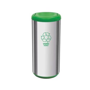 Imagem de Lixeira Cápsula Tramontina com Tampa Basculante Selecta Plus 94539/205 em Aço Inox – 40 L