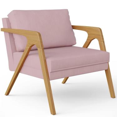 Imagem de Poltrona Pietra Com Estrutura De Madeira Rosê