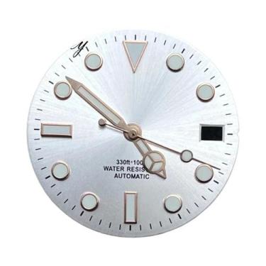 Imagem de Mostrador De Relógio Luminoso Sunburst 28.5mm Com Ponteiros Para Movim