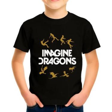 Imagem de Camiseta Camisa Infantil Juvenil Banda Imagine Dragonss Pop Rock MD5 -