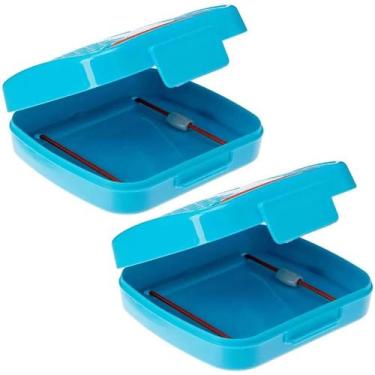 Imagem de 2 Porta Cotonetes Portátil Para Viagem Acessórios com Elástico Interno