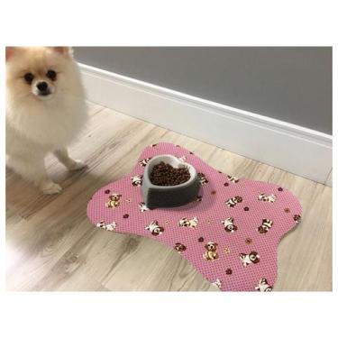 Imagem de Jogo Americano Pet Tapete Para Comedouro Cachorro Gatos Osso Tapetinho