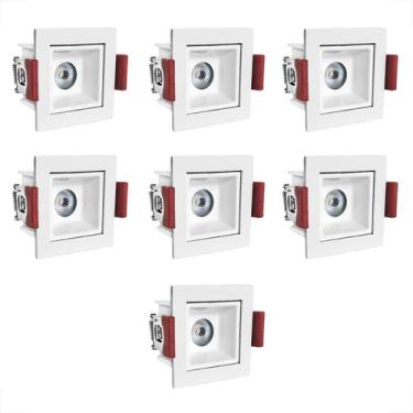Imagem de 7 Spot Embutido Mini Led Downlight Recuado Sala 3000k Bet55 - Bet55kit