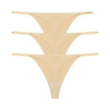 Imagem de Conjunto De 3 Calcinhas Tanga Sem Costura De Cintura Baixa Para Mulher