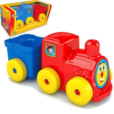 Imagem de Trenzinho Infantil Carrinho Brinquedo Educativo Divertido - GGB Brinqu