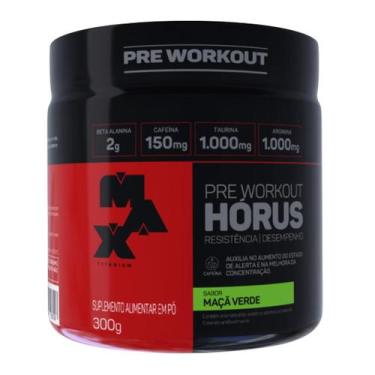 Imagem de Pré Treino Horus PreWorkout 300g Max Titanium, Maça verde