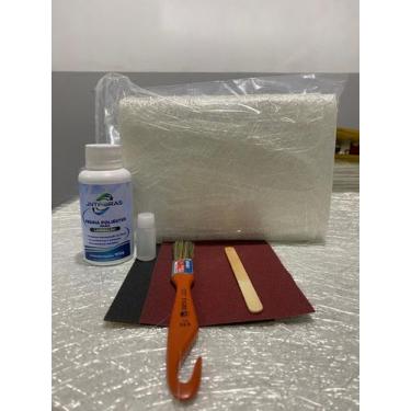 Imagem de Kit Laminação Fibra de Vidro com Resina Catalisador Acessórios - JNTFI