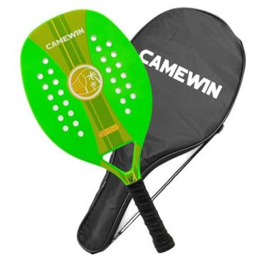 Imagem de Raquete de Beach Tennis Camewin Fibra de Carbono com Estojo Profission