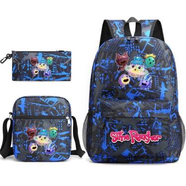 Imagem de Conjunto de mochilas Slimes Ranchers School, 3 unidades com bolsa de o