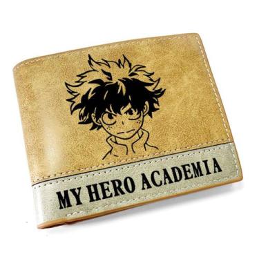 Imagem de Carteira, bolsa de moedas, couro, Bifold My Heros Academia Anime - Yiw