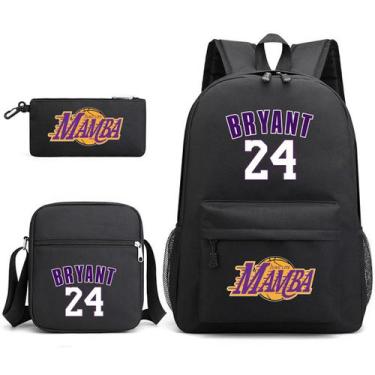 Imagem de Conjunto de mochilas Kobes Bryants Cartoon Kids School Nylon - Yiweisa