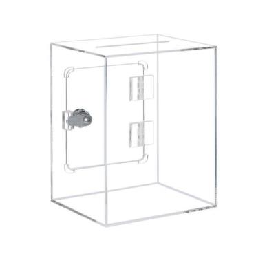 Imagem de Cofrinho acrílico transparente quadrado para crianças 12x12cm - yiweis