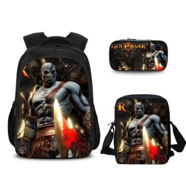 Imagem de Conjunto de mochilas Gods of Wars Anime School, 3 unidades com ombro -