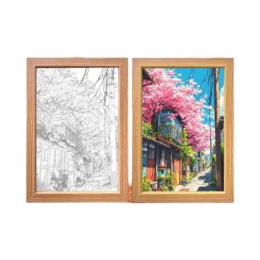 Imagem de Luminária Noturna LED Monte Fuji Com Moldura De Imagem, Luz De Parede 