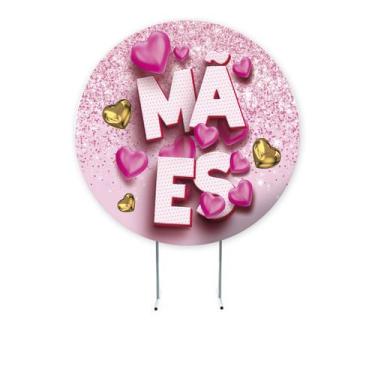 Imagem de Painel de Festa Dia das Mães, Painel Redondo 1,50 , Painel de Festa Re