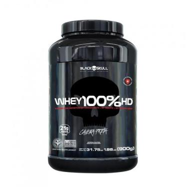 Imagem de Whey 100% HD Pote (900g) - Sabor: Baunilha - Black Skull