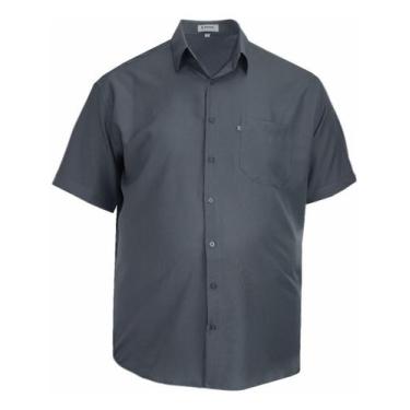 Imagem de Camisa Amil M Curta Não Amassa Plus Size Até Tamanho 10 /440, Chumbo, 