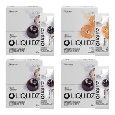 Imagem de LIQUIDZ - Eletrólitos Zero Açúcar Tangerina | Jabuticaba - 4Cx - 56 Sachês-Unissex