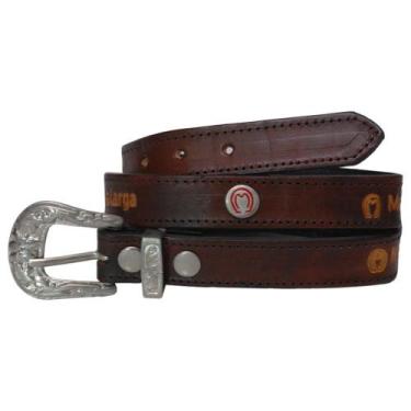 Imagem de Cinto de Couro Infantil Mangalarga SV5047 - Marrom, 80cm