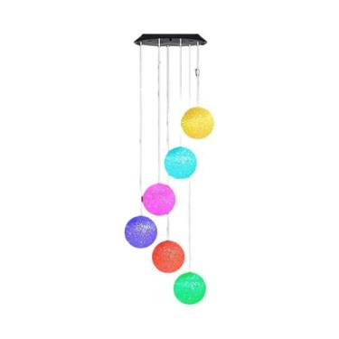 Imagem de Luminária Solar Decorativa Para Jardim Com Mudança De Cor, Sinalizador