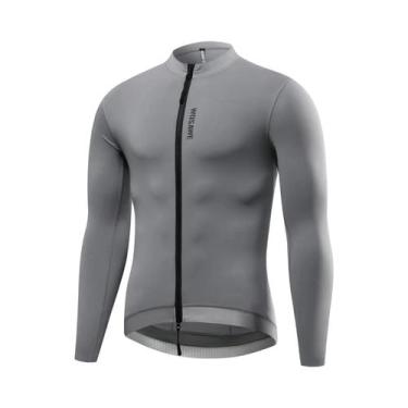 Imagem de Camisa De Ciclismo Masculina De Manga Longa Refletiva, Respirável, Sem