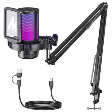 Imagem de Microfone Condensador Maono Dgm20s, Com Braço Articulavel, USB, Preto - Dgm20s-Black