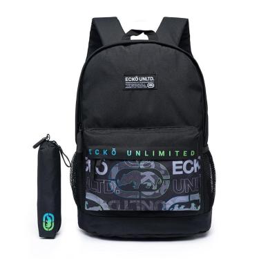 Imagem de Mochila Ecko Estojo Escolar Bolsa Notebook 17 Litros Faculdade Resistente-Masculino