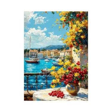 Imagem de Kit De Pintura Diamante 5D Para Adultos Iniciantes: Barco À Vela No Ma